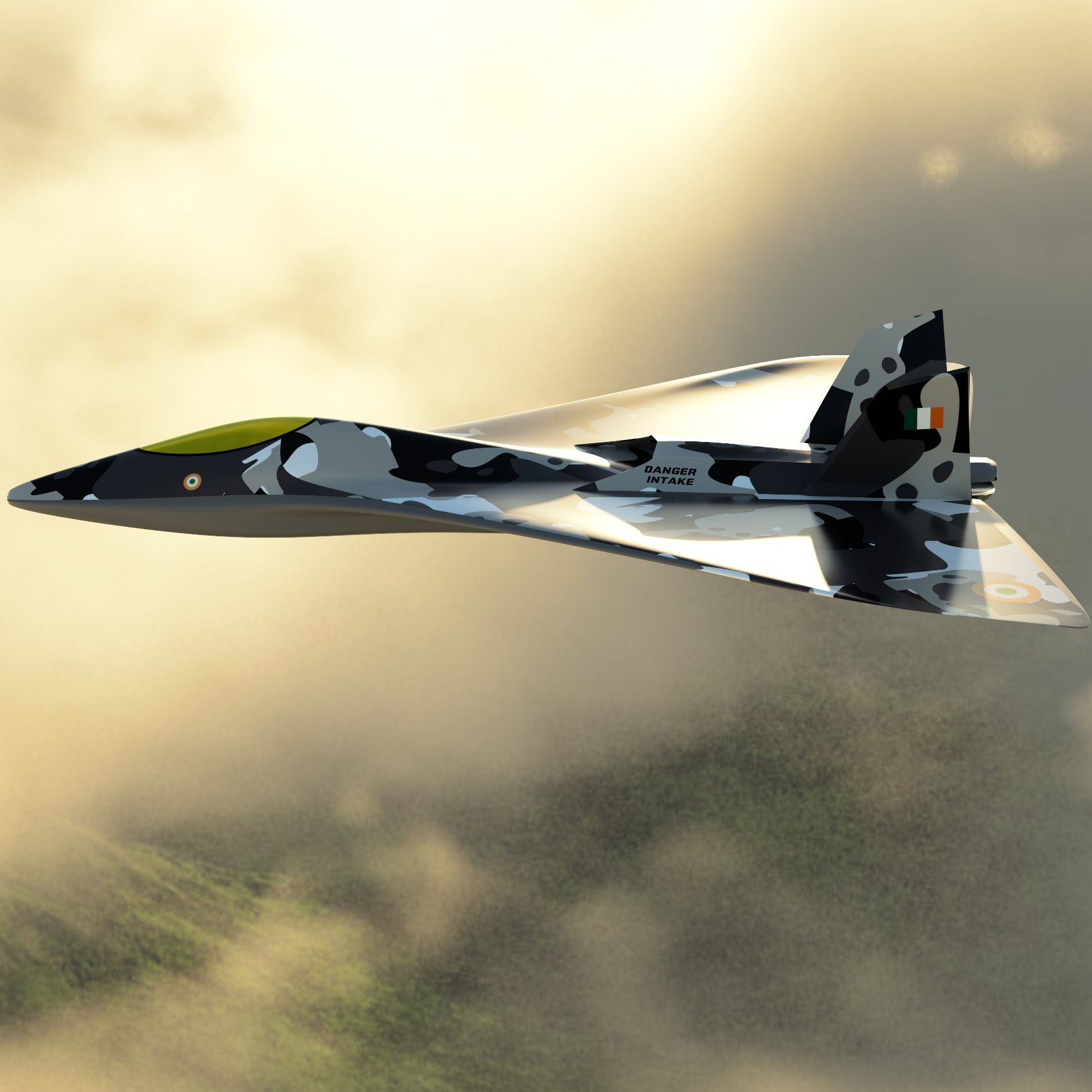 LS-01 Dark Wolf in flight