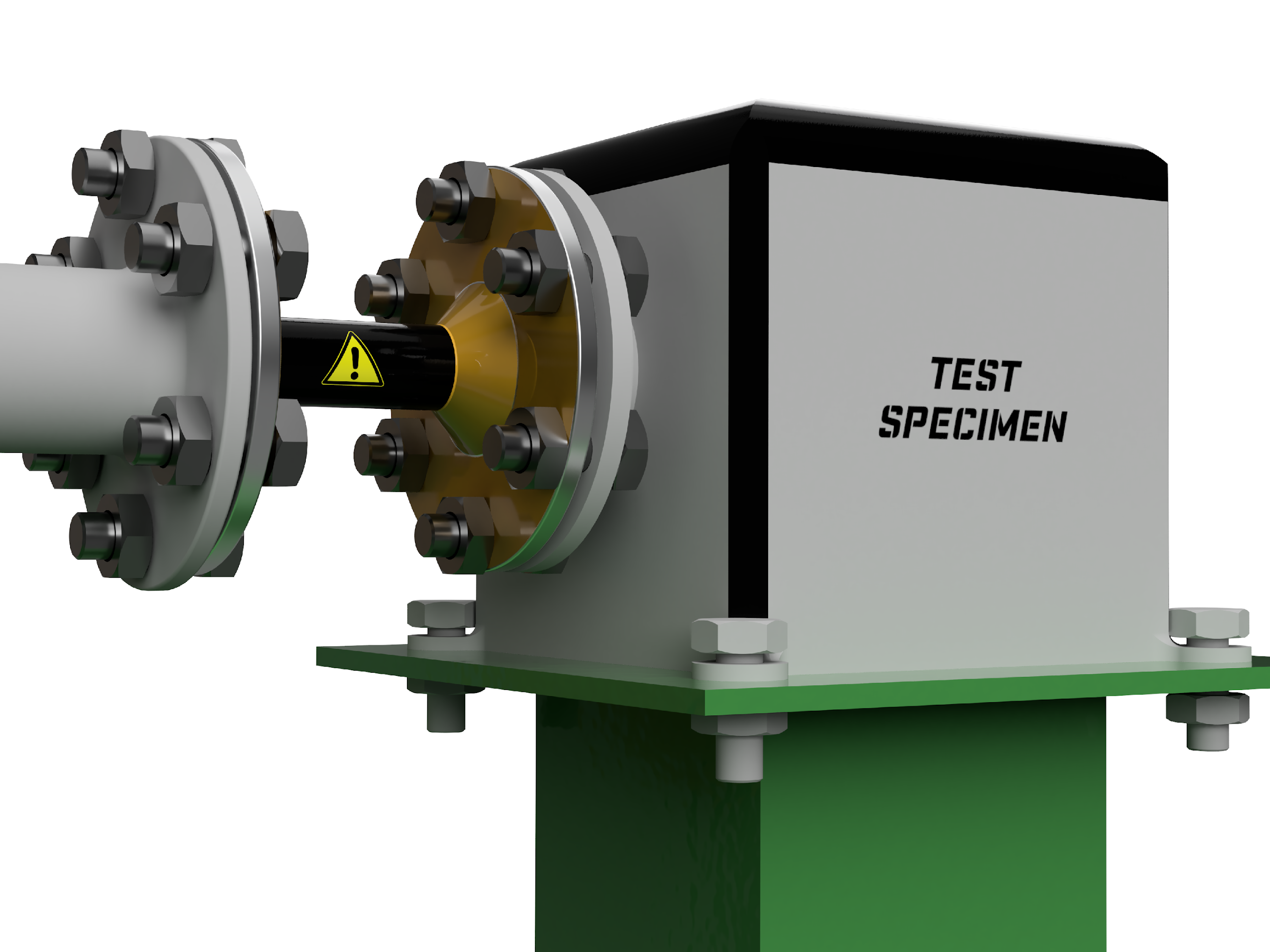 Test specimen — tail rotor gearbox mounted on the rig