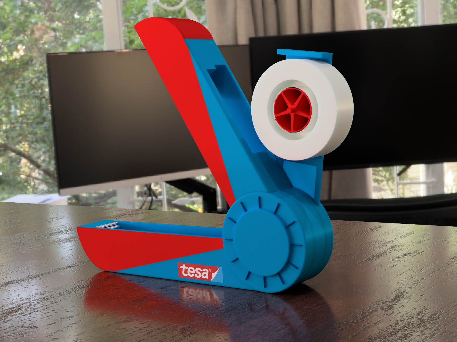 Flick Flack dispenser open on a desk